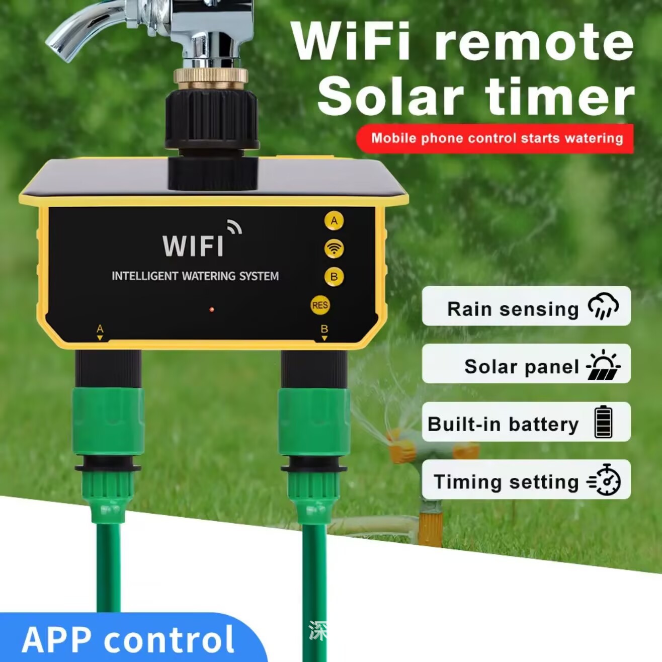 Tuya WiFi Solar Water Valve Ir - đánh giá và giá Timer Dual Outlet