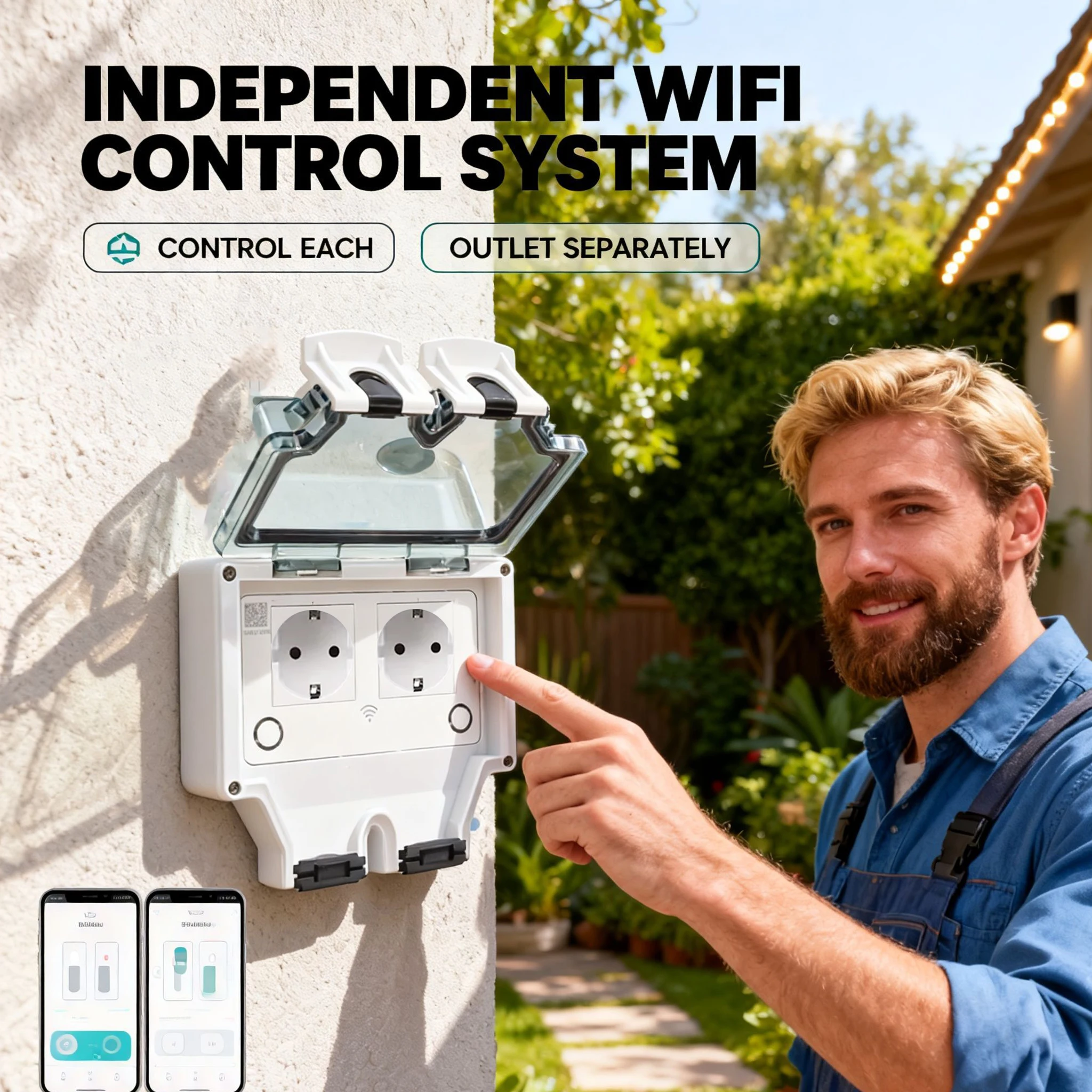 Tuya Waterproof Electrical Wal - đánh giá và giá Timer Dual Outlet