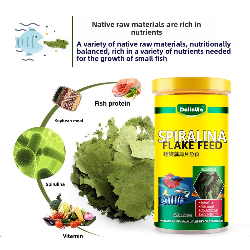DaJiaWa Spirulina Flake Fish F - đánh giá và giá Tetra Food Goldfish Flakes
